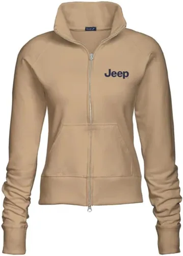 Miniatura 2 de Jeep Chaquetas de forro polar para mujer, logotipo de texto, con cremallera completa, bolsillos frontales, chaqueta para mujer