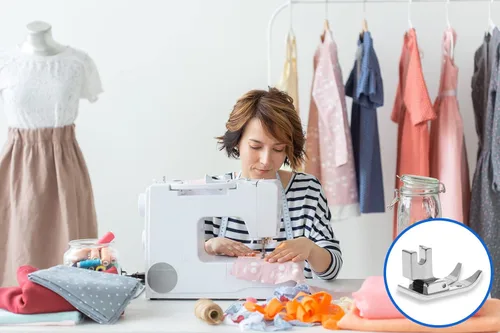 Miniatura 6 de TISEKER Prensatelas universales en zigzag para máquina de coser de puntada recta para todos los cantantes de caña baja, hermano, Janome, Toyota