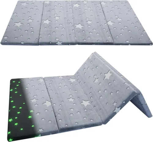 MeMoreCool Colchón de Piso para Niños, Tapete de Juego Tapete Muscular Grande 6x4 Pies, Colchón Futon de Espuma Engrosada para Sala de Juegos, Gris