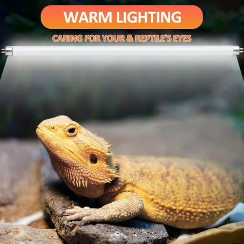 Miniatura 3 de T5 UVB - Luz de reptil de 24 W 10.0, bombilla UVA UVB para reptiles, paquete de 2 tubos de lámpara UVB para reptiles para dragón barbudo