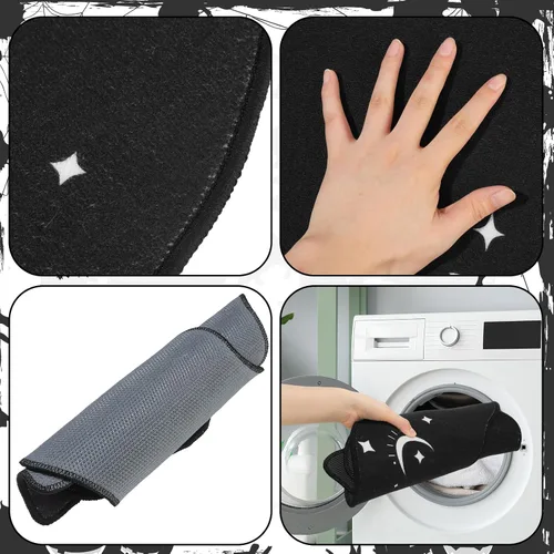Miniatura 6 de Harloon Tapete gótico de baño de 3 piezas de 16 x 32 pulgadas, espeluznante, tapete gótico de baño, tapete de baño gótico de terror, decoración