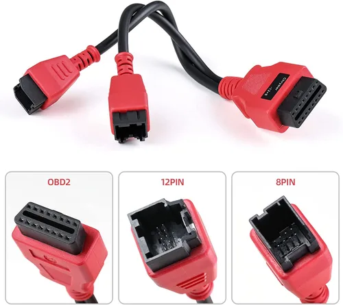 Miniatura 2 de Adaptador de cable FCA 12+8 para Chrysler 12+8 conector de cable de programación, OBD2 adaptador de cable de derivación de seguridad