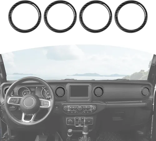Miniatura 11 de RT-TCZ para Cubiertas de Rejillas de Aire del Tablero de Jeep Wrangler JL Vinilo Adhesivo Pegatinas Azul Bebé para Jeep Wrangler JL JLU Gladiator JT