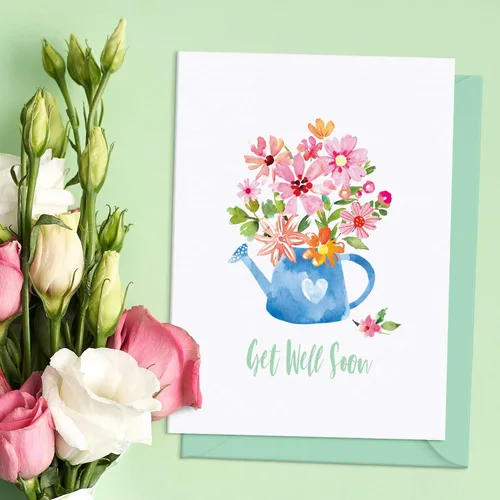 Miniatura 6 de Sweetzer & Orange Tarjetas de recuperación a granel con sobres, paquete de 24 hojas de recupérate pronto. Tarjetas de felicitación gruesas de 300