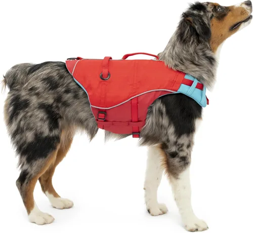 Miniatura 7 de Chaleco salvavidas para perros Kurgo Surf N Turf, rojo burdeos, S, Rojo/Rojo