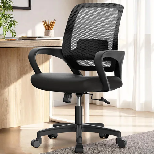 Miniatura 10 de Silla de Oficina NEO Chair Silla de Computadora Ergonómica de Malla con Soporte Lumbar Altura Ajustable Ruedas Giratorias Rodantes Cómoda Silla