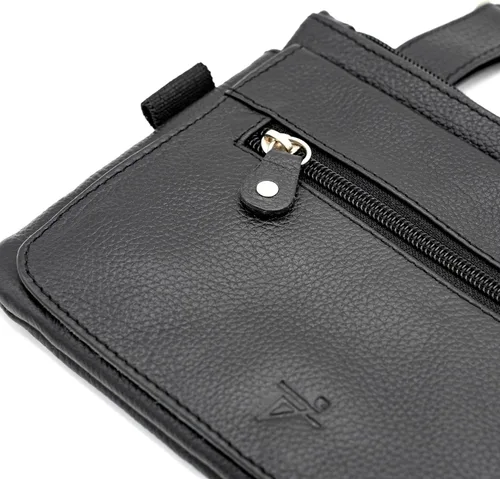 Miniatura 8 de Riñonera de motociclista de cuero real para hombre, bolsa de cintura de piel con lazo para la cintura, se convierte en bolso cruzado, con trabillas