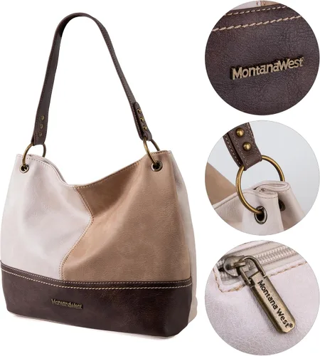 Miniatura 4 de Montana West Monederos para mujer, bolsos de hombro Hobo con cremallera