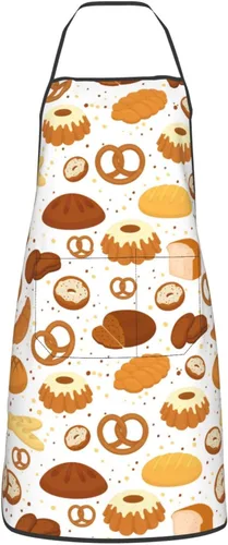Miniatura 11 de Delantales rosados para cocinero de cocina, impermeable, ajustable, divertido delantal para barbacoa con bolsillos para hombres y mujeres