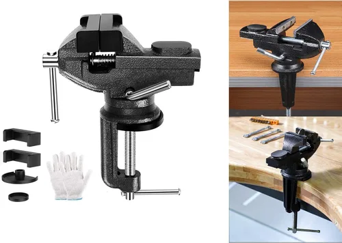 Miniatura 7 de Tornillo de mesa Home Vise - Tornillo de banco con abrazadera, 3.0" negro