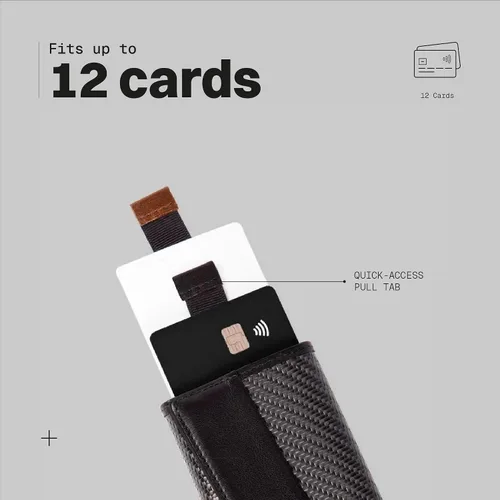 Miniatura 20 de The Frenchie Co. - Cartera - Cartera delgada de piel plegable - Protección de bloqueo RFID con múltiples ranuras para tarjetas y ventana