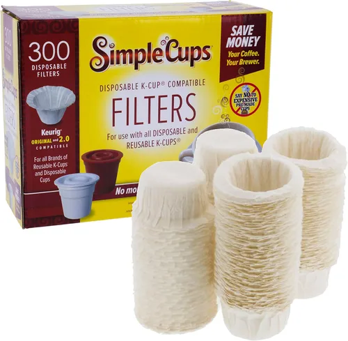 Miniatura 7 de Filtros desechables de café de papel, 100 unidades, compatibles con máquinas Keurig, K-Cup y otras tazas K reutilizables para cafeteras de una sola