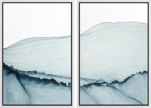 Miniatura 158 de SIGNWIN Lienzo enmarcado para pared, ilustraciones abstractas texturizadas en tonos beige terrosos, arte moderno, decorativo, contemporáneo