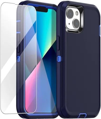 Miniatura 19 de AICase Funda para iPhone 13/iPhone 14 (6.1 pulgadas) con protector de pantalla de cristal, resistente protección contra caídas, cuerpo completo, a