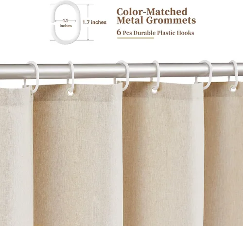 Miniatura 6 de BTTN Lino Crema Festoneado 36x72