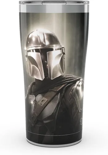 Miniatura 10 de Tervis Traveler - Vaso aislado de triple pared cromado The Mandalorian de Star Wars mantiene las bebidas frías y calientes, 20 onzas, acero