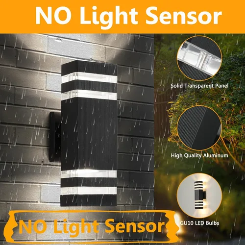 Miniatura 2 de Luminaria para exteriores, moderna lámpara de pared para exteriores, aplique de pared exterior negro, luces impermeables para porche exterior