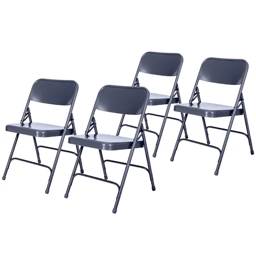 Miniatura 16 de OEF Furnishings Serie OEF200 Sillas Plegables de Acero para Trabajo Pesado, Sillas de Metal de Grado Comercial con Refuerzos Dobles, Capacidad