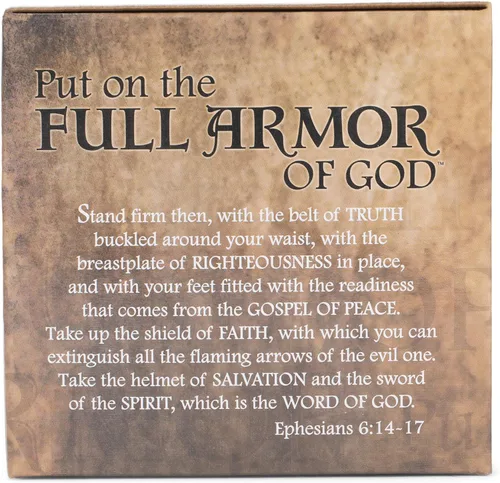 Miniatura 7 de Dicksons Bronzetone Full Armor Scripture - Tarjetero decorativo de resina (3 x 4)