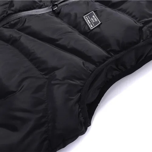 Miniatura 4 de RTRDE Chaleco para hombre al aire libre, casual, cuello alto, chaqueta acolchada, chaleco acolchado, S-4XL