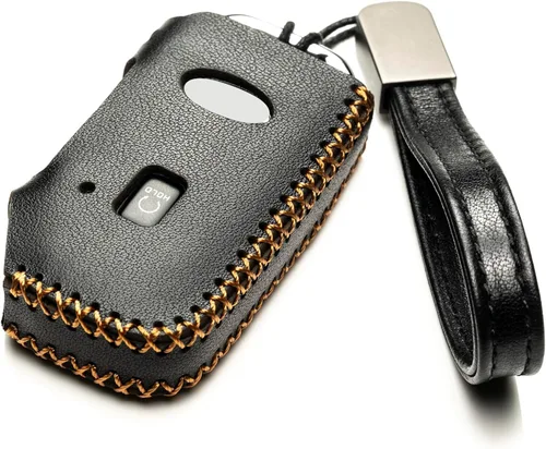 Miniatura 2 de Vitodeco Funda de cuero para llavero inteligente compatible con KIA 2019-2021, Negro