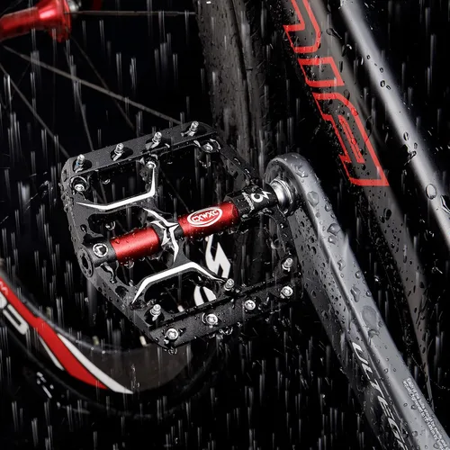 Miniatura 6 de Pedales de bicicleta de carretera/montaña – 3 rodamientos de 9/16 pulgadas de aleación de aluminio – Pedal de bicicleta de montaña con clavos