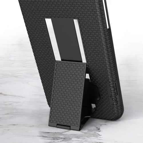 Miniatura 7 de BELTRON Funda para iPhone 7/8/SE 2020/SE 2022, funda de agarre de goma súper delgada y funda de clip giratorio para cinturón combinado con soporte