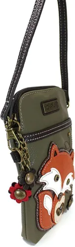 Miniatura 4 de CHALA Bolso cruzado para teléfono celular, piel sintética, lona multicolor con correa ajustable