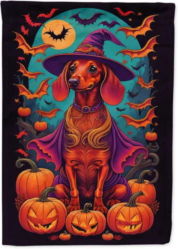 Miniatura 51 de Caroline's Treasures DAC1466GF - Bandera decorativa para jardín de Halloween de Affenpinscher Witchy para jardín, decoración para patio exterior