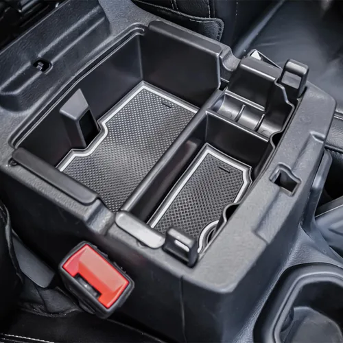 Organizador de consola central compatible con accesorios Jeep Wrangler JL y JLU 2018 2019-2024 2025 2026, Gladiator JT Truck 2020 2021 2022 Blanco
