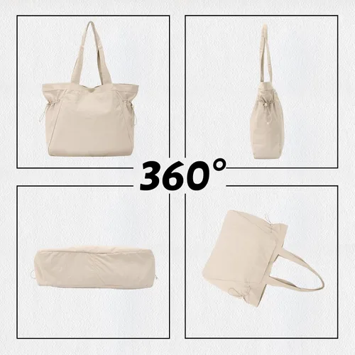 Miniatura 5 de Bolsa grande para mujer, bolsa de hombro ligera para viajes, playa, entrenamiento, compras