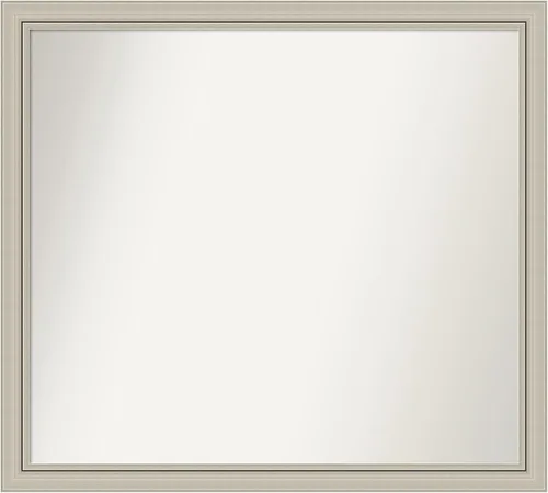 Miniatura 58 de Amanti Art Espejo de baño plateado para sobre fregadero, 23 x 23 pulgadas, espejo cuadrado plateado en ángulo, marco de madera moderno medio, se