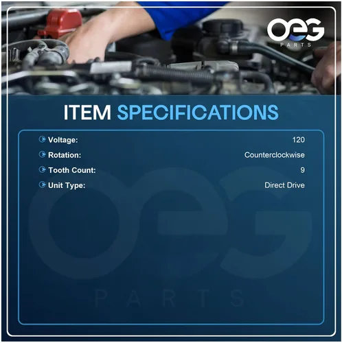 Miniatura 3 de OEG Parts Arranque eléctrico nuevo de 120V compatible con quitanieves Tecumseh de motor pequeño de 9 dientes HSK40 HSSK LH OH195 OHSK 33290E