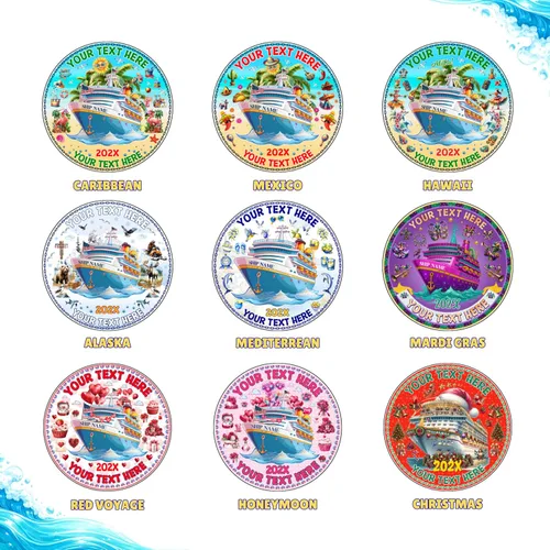 Miniatura 4 de Imán grande personalizado para puerta de crucero, texto personalizado, nombre, año, viaje, crucero, impermeable, magnético para cabaña