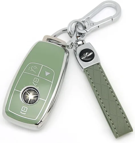 Miniatura 18 de Adecuado para llaves Mercedes Benz. Funda de llave de TPU suave avanzada es compatible con CLS CLK AMG CLK GLC GLE GLS ML SL SLK A C E R S G Llave