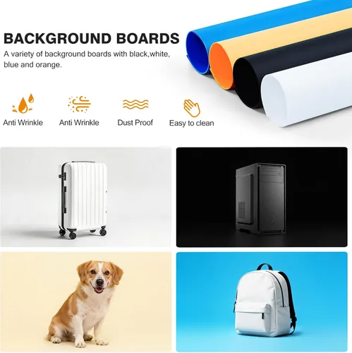 Miniatura 4 de Caja de luz para estudio fotográfico de 32"x32" con 100 LED y 6 fondos de colores, caja de fotos con luces, caja de imagen plegable para fotografía