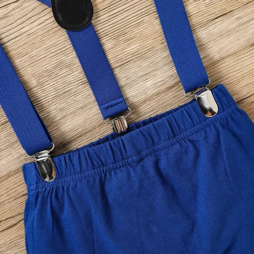 Miniatura 6 de GRNSHTS Ropa divertida de primer cumpleaños para bebé niño, mameluco con pajarita, mameluco para tartas