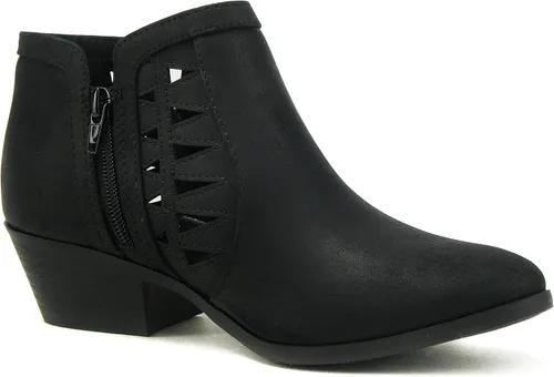 Miniatura 4 de SODA Chance - Botines de punta redonda y tacón apilado para mujer