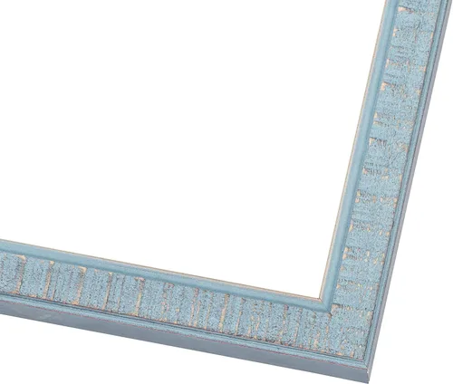 Miniatura 4 de Marco azul de 28 x 28 pulgadas, marco de madera maciza, ancho del marco de 0.75 pulgadas, profundidad interior de 0.5 pulgadas, marco azul Kingsley