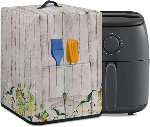 Miniatura 8 de Cubierta para freidora de aire con diseño de estrella de mar de playa, funda protectora rectangular con bolsillo y asa para olla a presión