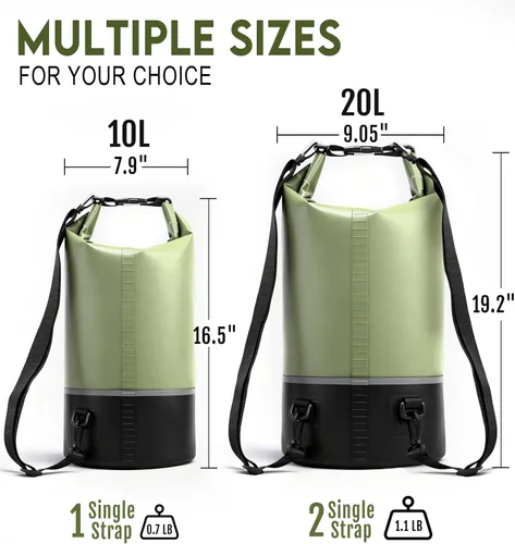 Miniatura 2 de Soulsfeng Mochila seca impermeable con parte superior enrollable, ligera para canotaje, kayak, viajes, playa, natación, senderismo y campamento