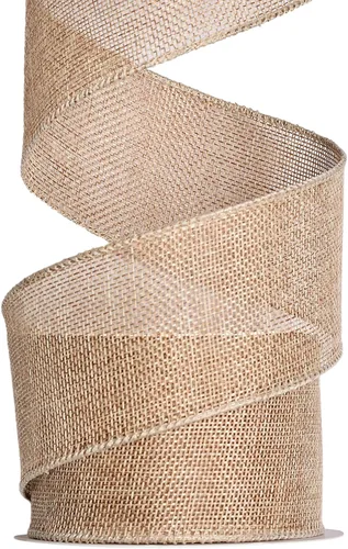 Miniatura 17 de Ribest Cinta de arpillera con alambre verde musgo, 1 1/2 pulgadas 10 yardas, cinta de yute para decoración de lazos, manualidades, envoltura