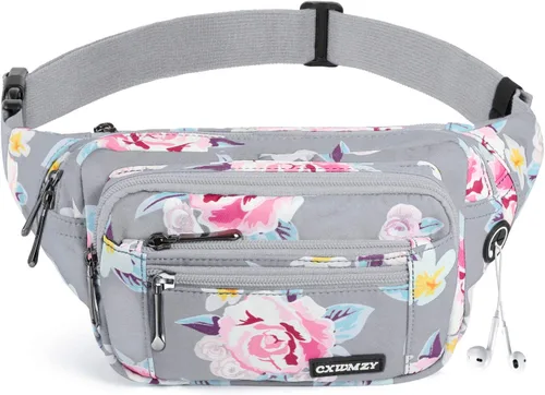 CXWMZY Riñoneras para mujeres y hombres, riñoneras con múltiples bolsillos, gran capacidad, impermeable, casual, para viajes de Disney, ciclismo,