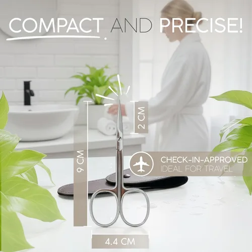 Miniatura 7 de Solingen - Tijeras curvadas para cutículas, acero alemán de precisión para manicura y pedicura, cuidado de cejas y pestañas, extra afiladas