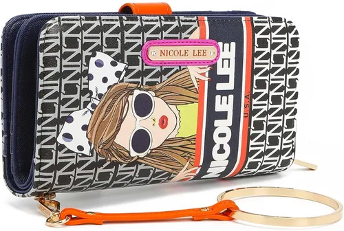 Miniatura 2 de Nicole Lee Mini cartera de color y estilo con impresión exclusiva y pulsera desmontable y bloqueo RFID