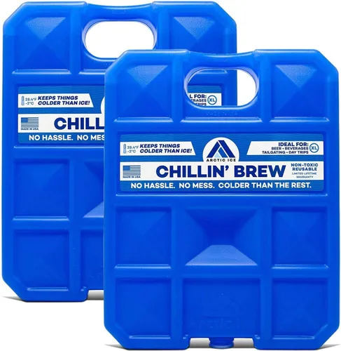 Miniatura 10 de Arctic Ice Chillin' Brew Series Long Lasting Reusable Ice Pack - Freezes at 28° Fahrenheit - Designed to Keep Beverages Colder Than Ice