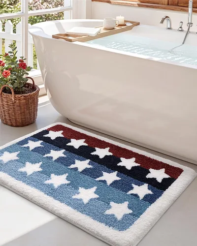 Miniatura 17 de DEXI Alfombras de baño antideslizantes, de 16 x 24 pulgadas, lavables de microfibra, tapete de baño de secado rápido, absorbente ultra suave