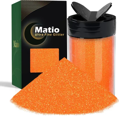 Miniatura 10 de Matio Polvo iridiscente de purpurina ultra fina, 7.76 onzas/7.76 oz verde esmeralda para manualidades, copos de lentejuelas metálicas de 1/128