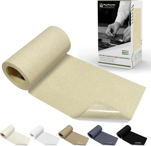 Miniatura 8 de KING MOUNTAIN Parche de lona para planchar, 3"×60", parche de reparación de tela de algodón 100% impermeable, utilizado para varios sofás, tiendas