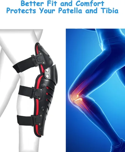 Miniatura 8 de RIDBIKER Chaqueta protectora para motocicleta y rodilleras, 1 par, protector de pecho para la columna vertebral con protección para la espalda